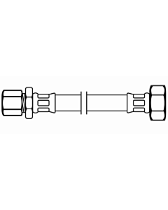 Neoflex flexibele slang DN8 15 mm knel x 1/2" bi.dr. L= 30 cm