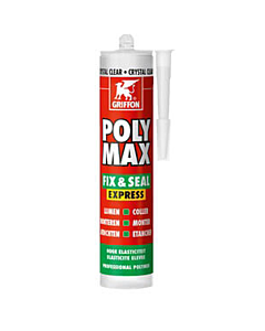 Griffon Poly Max Express Fix&Seal lijmkit koker 425 gram grijs