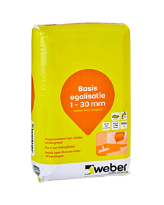 Weber floor project basis egalisatiemortel 1-30 mm zak 25 kg
