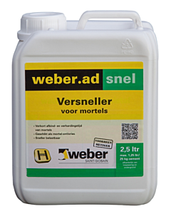 Weber Ad versneller voor mortels transparant 2.5 liter