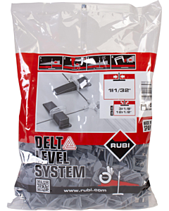 Rubi Delta Level Systeem clip 2.0 mm 3-12 mm 200 stuks