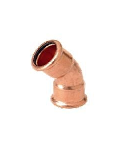 Copper gas 6041p bocht 45° 22 mm pers